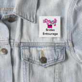 Braut-Gefolge-Quadrat-Knopf (WEISS) Button (Beispiel)