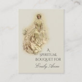 Braut-geistiger Blumenstrauß-Gebets-heilige Karte (Vorderseite)