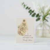 Braut-geistiger Blumenstrauß-Gebets-heilige Karte (Stehend Vorderseite)