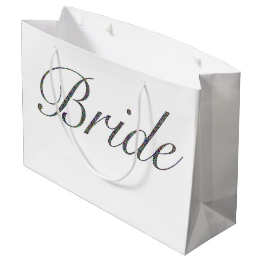 Braut-Geschenk-Tasche Große Geschenktüte (Rückseite Schrägansicht)