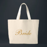 Braut-Gold Jumbo Stoffbeutel<br><div class="desc">Diese niedliche Vintage Taschentasche des personalisierten Namensmonogramms ist beste Geschenkidee für Braut und Brautjungfern an den Hochzeiten.</div>