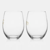 Braut, Groom-Elegant-Gold-Typografie Weinglas Ohne Stiel (Links)