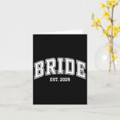Braut Groom Est. 2025 Retro Just Married Couples W Karte (Gelbe Blume)