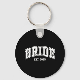 Braut Groom Est. 2025 Retro Just Married Couples W Schlüsselanhänger