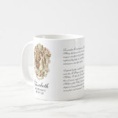 Braut Groom Gold Floral Gebet Bridesmaid Kaffeetasse (Vorderseite Links)