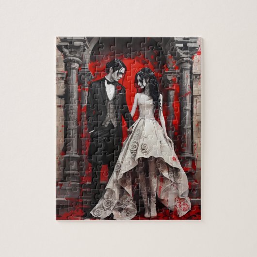 Braut & Groom Goths Puzzle (Vertikal)