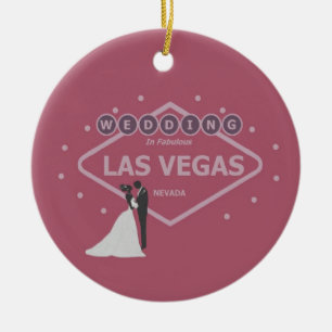 Braut & Groom Hochzeit in Las Vegas Ornament