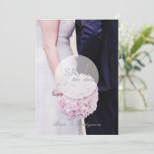 Braut & Groom Hochzeit Save The Date (Stehend Vorderseite)