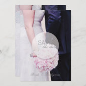 Braut & Groom Hochzeit Save The Date (Vorne/Hinten)