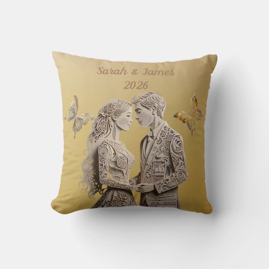 Braut & Groom Hochzeitsgeschenke Kissen (Vorderseite)