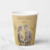 Braut & Groom Hochzeitsgeschenke Pappbecher (Vorderseite)