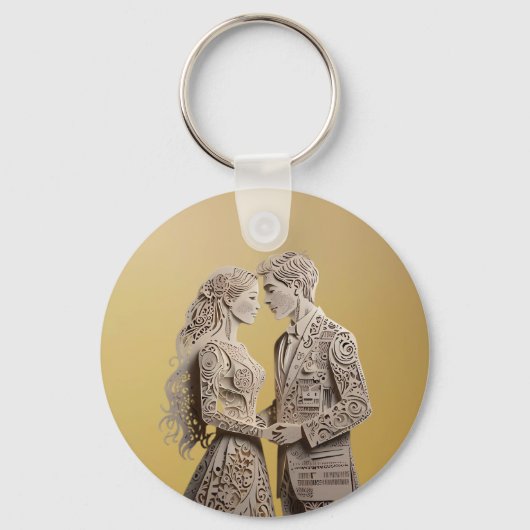 Braut & Groom Hochzeitsgeschenke Schlüsselanhänger (Rückseite)