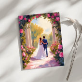 Braut & Groom Hochzeitsmalerei Postkarte