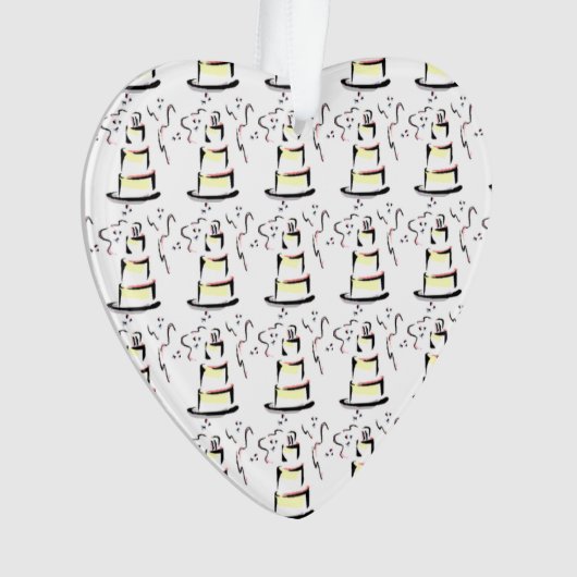 Braut & Groom Hochzeitstorte Ornament (Vorderseite)