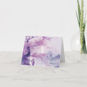 Braut & Groom Lavender Theme Wedding Dankeskarte