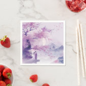 Braut & Groom Lavender Theme Wedding Serviette (Beispiel)