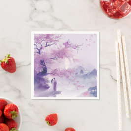 Braut & Groom Lavender Theme Wedding Serviette