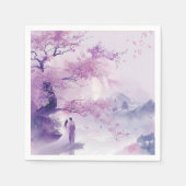 Braut & Groom Lavender Theme Wedding Serviette (Vorderseite)