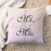 Braut Groom Lila Creme Wasserfarbe Reversible Kissen (Decke)