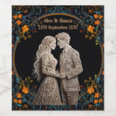 Braut & Groom Royal Classic Weinetikett (Einzelnes Label)