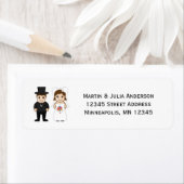 Braut & Groom - Rücksendeadressen-Aufkleber (Insitu)