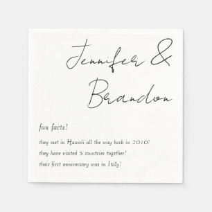 Braut & Groom Spaß Fakten Hochzeiten von Napkins Serviette