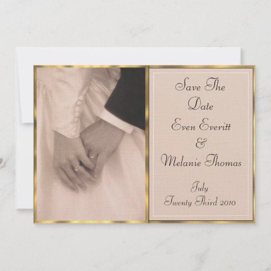 Braut & Grooms Hände Save The Date (Vorderseite)