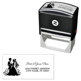 Braut Hochzeit Elegante Adresse Permastempel
