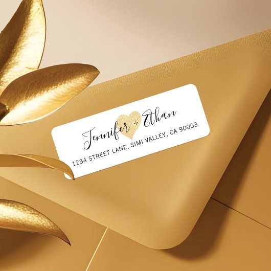 Braut + Hochzeit | Stilvolles Goldenes Liebe Herz