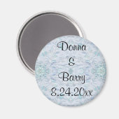 Braut Hochzeitlace blass Magnet (Vorderseite/Rückseite)