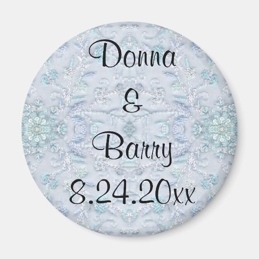 Braut Hochzeitlace blass Magnet (Vorne)