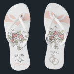 Braut-Hochzeits-Gewohnheit Badesandalen<br><div class="desc">Wedding drehen Reinfälle für die hübsche Braut um! Personifizieren Sie und addieren Sie Ihre individuellen Namen und das Hochzeitsdatum.</div>