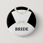 Braut-Hochzeits-Knopf Button (Vorderseite)