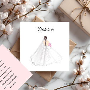 Braut, Hochzeitsbild Mitteilungskarte