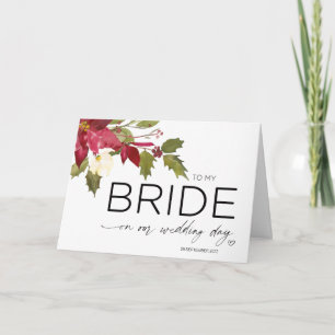 Braut Hochzeitsgeschenk von Groom Weihnachtsfeier Karte