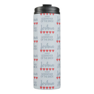 Braut & Hochzeitsgesellschaft 5 Herz Pate der Brau Thermosbecher