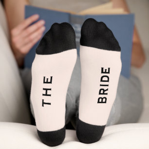Braut Hochzeitsgesellschaft Rosa und Schwarze Sock Socken
