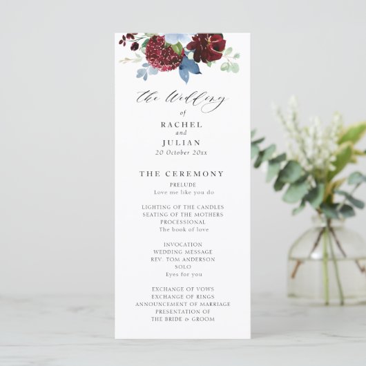 Braut-Hochzeitskalender Programm (Stehend Vorderseite)