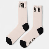 Braut Hochzeitsparty Rosa und schwarze Socken (Linkes Detail)