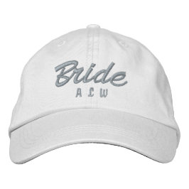 Braut-Hochzeitstag-Cap mit Monogramm Bestickte Baseballkappe