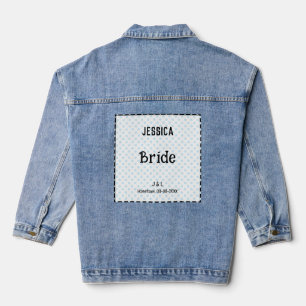 Braut Hübsche Polka Dot Benutzerdefinierte Hochzei Jeansjacke