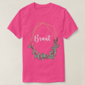 Braut I Blumenkranz Hochzeit boho Stil Eukalyptu T-Shirt (Design vorne)