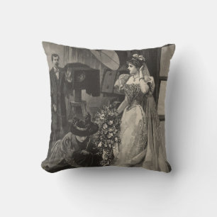 Braut im Vintage-Stil, Brautporträt mit Fotograf Kissen