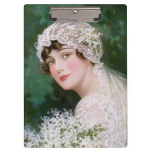 Braut im Vintage-Stil Klemmbrett