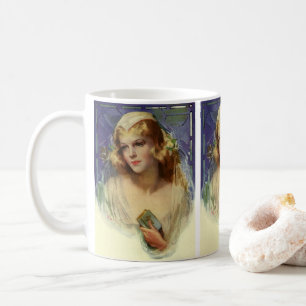 Braut im Vintage-Stil mit einer Bibel, Religiöse H Kaffeetasse