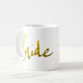 Braut-Imitat-Goldfolien-modernes Typografie-Skript Kaffeetasse (Vorderseite Links)