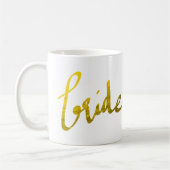 Braut-Imitat-Goldfolien-modernes Typografie-Skript Kaffeetasse (Links)