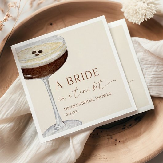 Braut In A Tini Bit Expresso Martini Junggesellinn Serviette