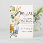 Braut in Bloom Spring Garden Blume Brautparty Einladung (Stehend Vorderseite)