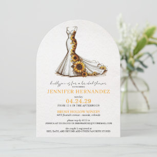 Braut in Bloom Sunflowers Brautparty Einladung